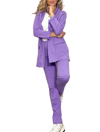 Dámske nohavice Cigarette violet - MM FASHION