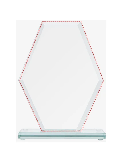 Sklenená trofej s matným podstavcom