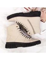 Rieker W X3428 béžové zateplené topánky