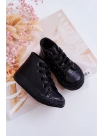 Dětské kožené vysoké tenisky Černá model 21578928 - Boto Dětské kožené vysoké tenisky Černá model 21578928 - Boto