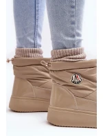 Wsuwane Śniegowce Damskie Na Platformie Beżowe Gattea Wsuwane Śniegowce Damskie Na Platformie Beżowe Gattea