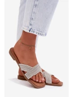 Dámské ploché stříbrné s kamínky Zinnia Dámské ploché stříbrné s kamínky Zinnia