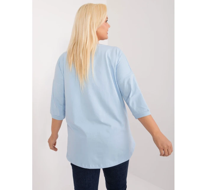 Bluzka RV BZ model 20081005 jasny niebieski - FPrice Bluzka RV BZ model 20081005 jasny niebieski - FPrice