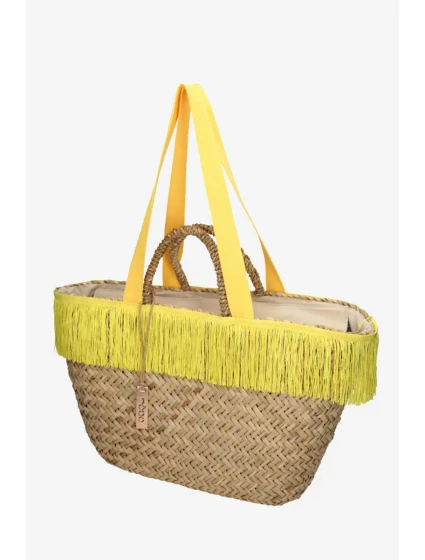 Plážová taška NOBO XP0320-C008 Bežovo-žlutá Plážová taška NOBO XP0320-C008 Bežovo-žlutá