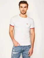 Pánske tričko krátky rukáv - 111035 2R530 00010 - biela - Emporio Armani