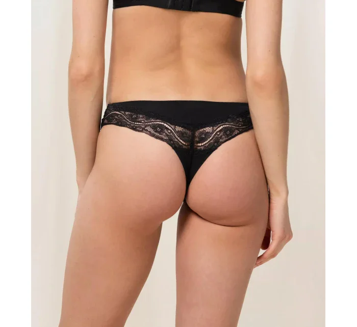 Tangá Lovely Micro Brazilian String čierna - TRIUMPH