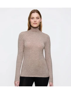 Dámsky rolák Beauty Layers Top LSL Turtleneck 04 - BROWN - beige M003 - TRIUMPH