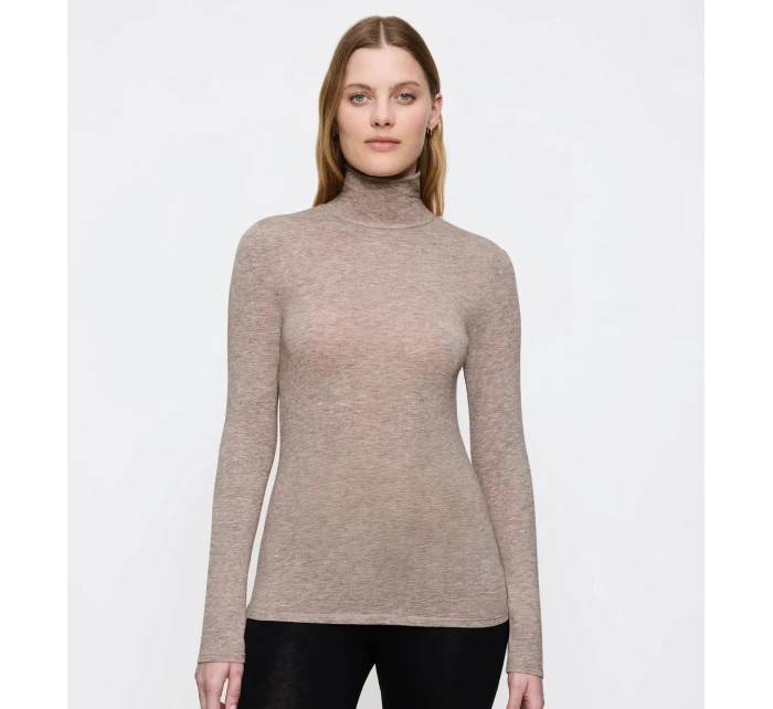 Dámsky rolák Beauty Layers Top LSL Turtleneck 04 - BROWN - beige M003 - TRIUMPH