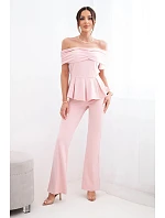 Dámský bavlněný komplet s krátkým rukávem a šortkami žlutý Dámský bavlněný komplet s krátkým rukávem a šortkami žlutý