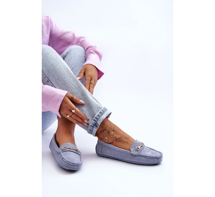 Damskie Klasyczne Zamszowe Mokasyny Niebieskie Corinell Damskie Klasyczne Zamszowe Mokasyny Niebieskie Corinell