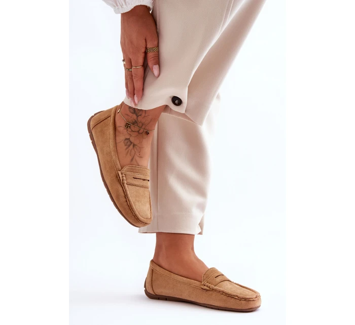 Damskie Zamszowe Mokasyny Camel Lenvie Damskie Zamszowe Mokasyny Camel Lenvie