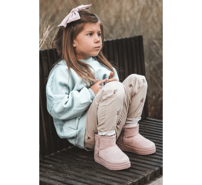 Dziecięce Śniegowce Ocieplane Na Suwak Różowe Big Star MM374101
