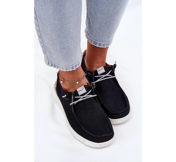 Lekkie Materiałowe Półbuty Damskie McKeylor 96116 Czarne