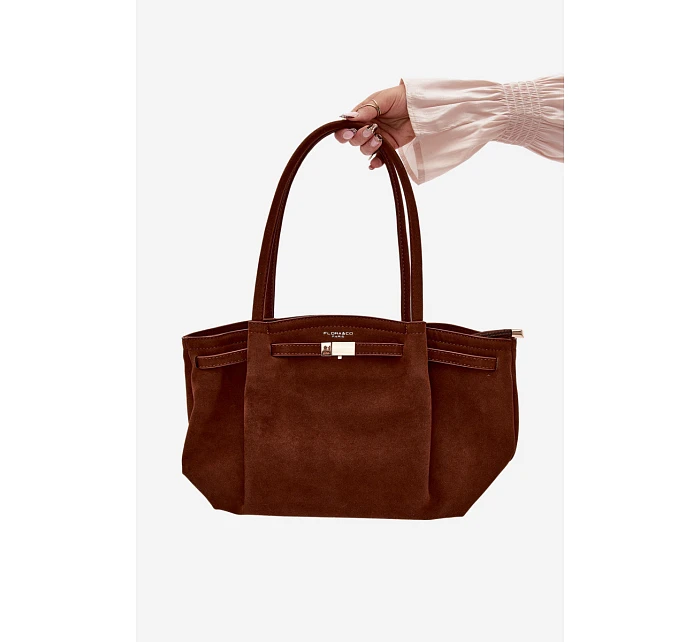 Shopper kabelka z eko semiše Camel Elleea