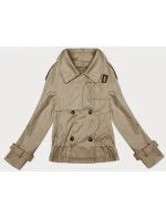 Tmavobéžové sako s podšívkou a klopami (1802#-5) Tmavobéžové sako s podšívkou a klopami (1802#-5)