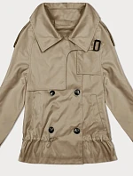 Bunda s podšívkou a chlopňou tmavobéžová (1802#-5)