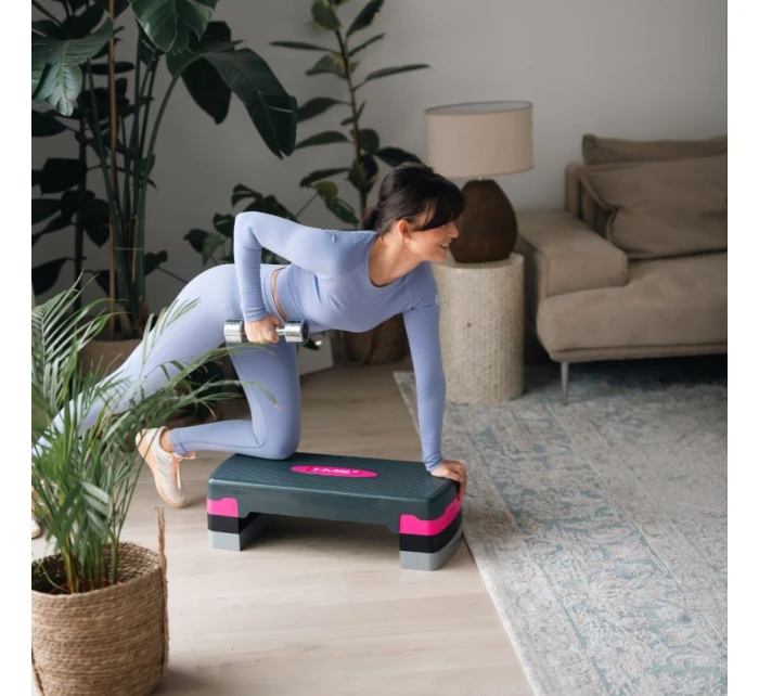 HMS aerobikový stepper model AS002 v ružovej/šedej farbe HMS aerobikový stepper model AS002 v ružovej/šedej farbe