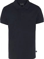 Pure Waste PQM Pánske polo tričko z hrubej bavlny 74.0PQM, čierne