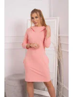 Šaty s kapucí a kapsami meruňková Šaty s kapucí a kapsami meruňková