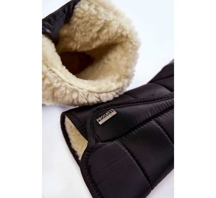 Damskie Śniegowce Na Rzep Progress PROGJ-22-128 Czarne
