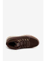 Zamszowe Buty Trekkingowe Męskie Big Star SS174263 Brązowe