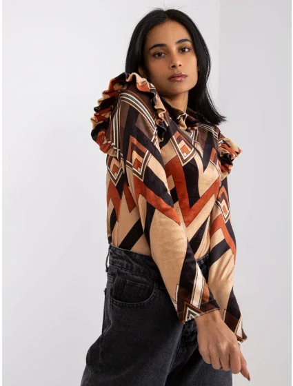 Blúzka DHJ BZ 6533C 1.81P čierna a béžová Blúzka DHJ BZ 6533C 1.81P čierna a béžová