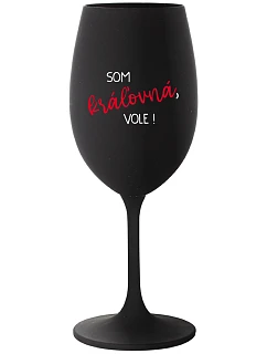 SOM model 22163933 VOLE! čierny pohár na víno 350 ml - Giftela