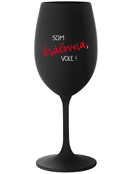 SOM model 22163933 VOLE! čierny pohár na víno 350 ml - Giftela