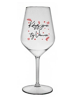 WHEN IT'S CHRISTMAS - číry nerozbitný pohár na víno 470 ml
