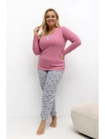 Pohodlné pyžamo pre plnoštíhly model 221197 Forever Pink Pohodlné pyžamo pre plnoštíhly model 221197 Forever Pink