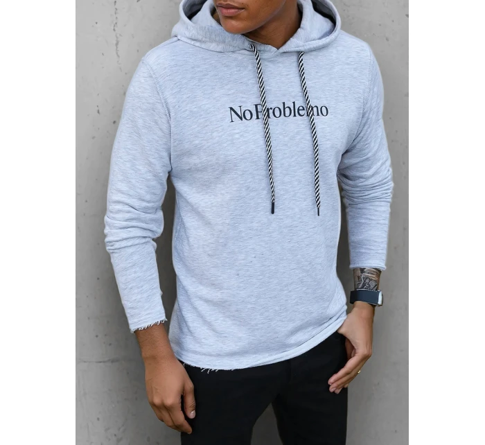 Pánska sivá mikina FashionStreet BX5456 Pánska sivá mikina FashionStreet BX5456