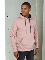 Pánská mikina s kapucí růžová Dstreet model 21976048 - FashionStreet