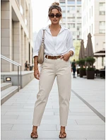 Jeansy damskie regular fit stan ecru model 22136310 - FashionStreet