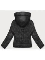 Černá krátká dámská prošívaná bunda model 18844065 - S'WEST Černá krátká dámská prošívaná bunda model 18844065 - S'WEST