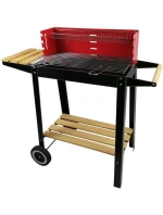 ZÁHRADNÝ GRILOVACÍ KOLESO 85x42x83 cm ČERVENÉ