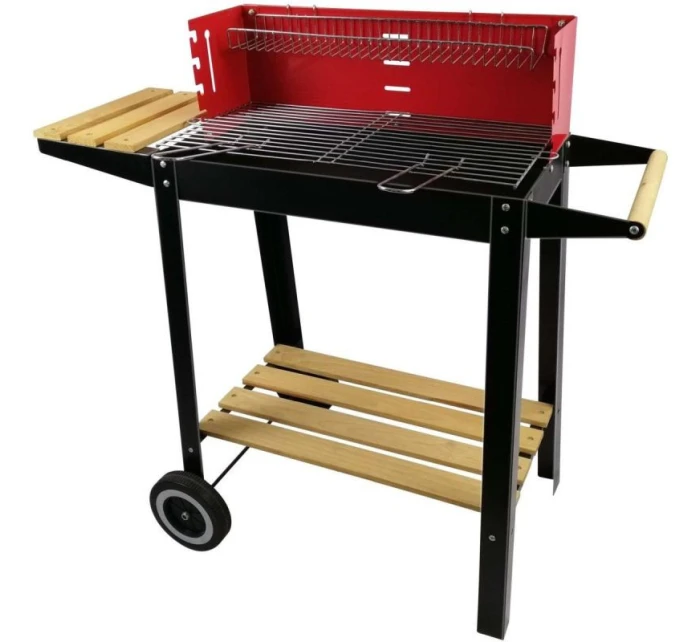 ZÁHRADNÝ GRILOVACÍ KOLESO 85x42x83 cm ČERVENÉ