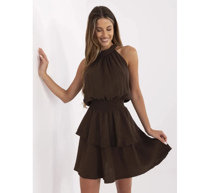 Šaty MI SK 92166.71P tmavohnedé