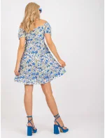 Šaty RO SK bílá a modrá model 17363394 - FPrice Šaty RO SK bílá a modrá model 17363394 - FPrice