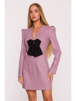 M869 Tvídové šaty s výstrihom do V - marsala M869 Tvídové šaty s výstrihom do V - marsala