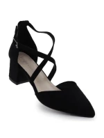 Dámské černé sandály na jehlovém podpatku Sergio model 21905051 - LEONE
