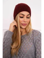Tenká čiapka Oliwia K252 bordó Tenká čiapka Oliwia K252 bordó