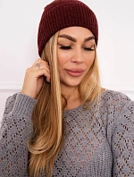 Tenká čiapka Oliwia K252 bordó