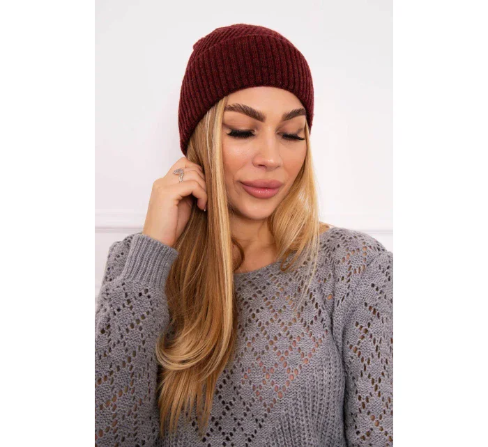 Tenká čiapka Oliwia K252 bordó Tenká čiapka Oliwia K252 bordó