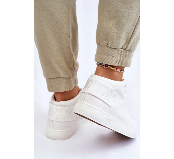 Dámské klasické vysoké tenisky Big Star model 21608900 bílé - Big Star Shoes Dámské klasické vysoké tenisky Big Star model 21608900 bílé - Big Star Shoes