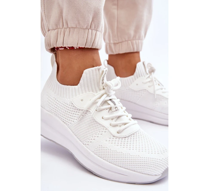 Damskie Wsuwane Sneakersy Cross Jeans LL2R4031C Białe