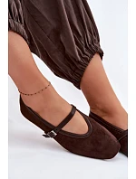 model 22091791 Eko semišové balerínky s páskem - Boto