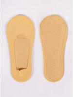 Yoclub Dámske nízke ponožky s laserovým strihom, 3 balenia SKB-0060K-5100 Mustard