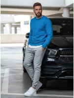 Pánská hladká modrá mikina Dstreet model 21962310 - FashionStreet Pánská hladká modrá mikina Dstreet model 21962310 - FashionStreet