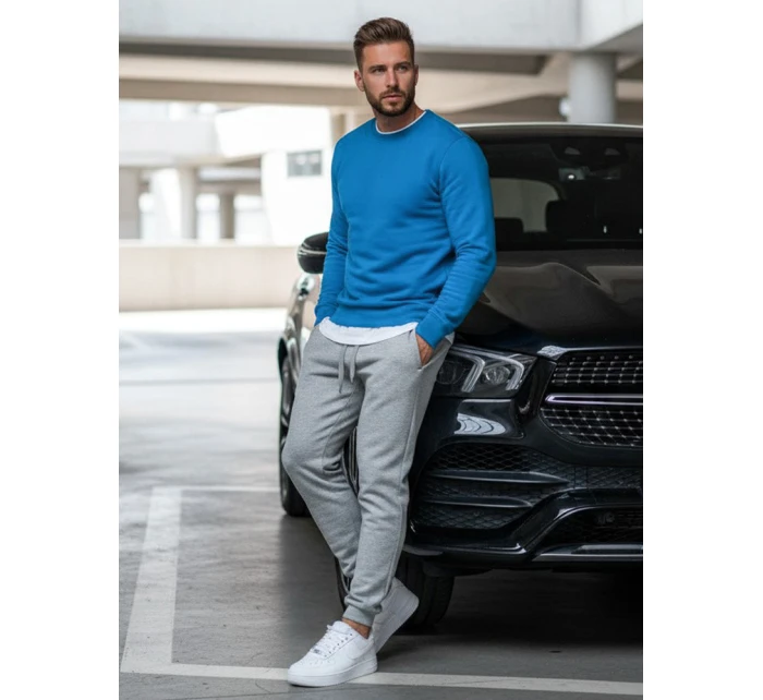 Pánská hladká modrá mikina Dstreet model 21962310 - FashionStreet Pánská hladká modrá mikina Dstreet model 21962310 - FashionStreet