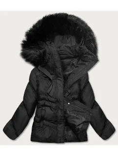 DAMSKA KURTKA ZIMOWA Z KAPTUREM CZARNA model 21243723 - J.STYLE